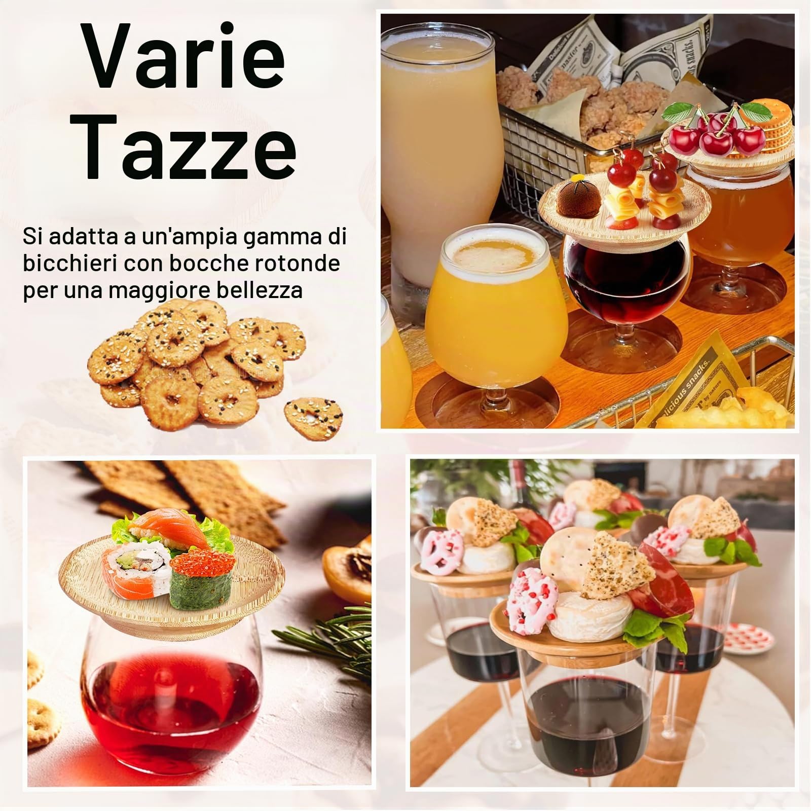 10 Piattini Dessert, Ciotole Aperitivo, Porta Salse Da Piatto, Bevande, Feste, Cene di Famiglia e Accessori per Feste