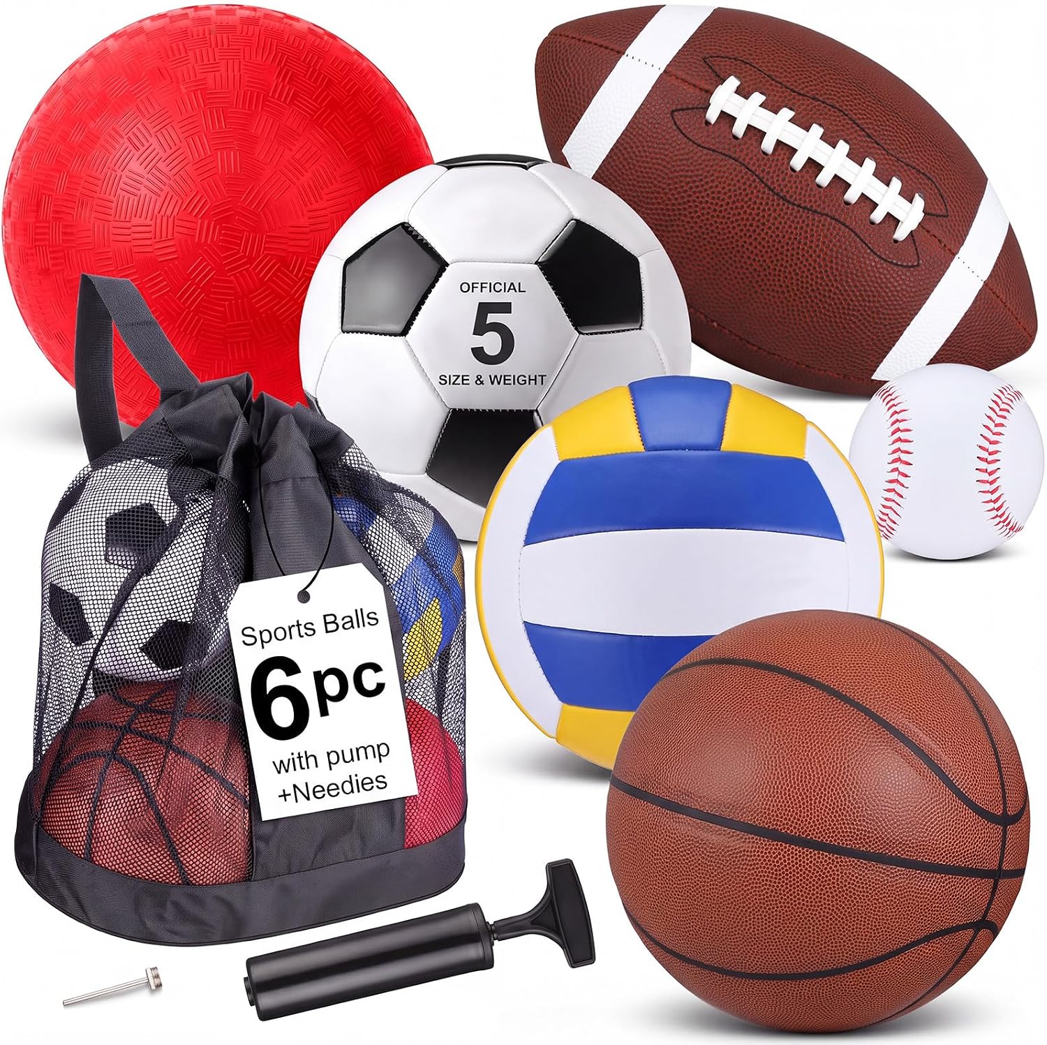 Set 6 Balones Multideporte Oficiales Libima