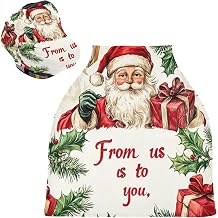 Santa Claus and Christmas Nursing Car Seat Cover for Babies Newborns, Multi-Purpose Soft Breathable Breastfeeding Cover - Car Seat Covers - Nursing Scarf