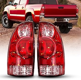 AUTOONE For Toyota Tacoma Tail Lights Assembly, Tail Lamp Assembly Fit for 2005-2015 Tacoma Pickup Rear Factory OEM Driver Side & Passenger Side, With Bulbs
