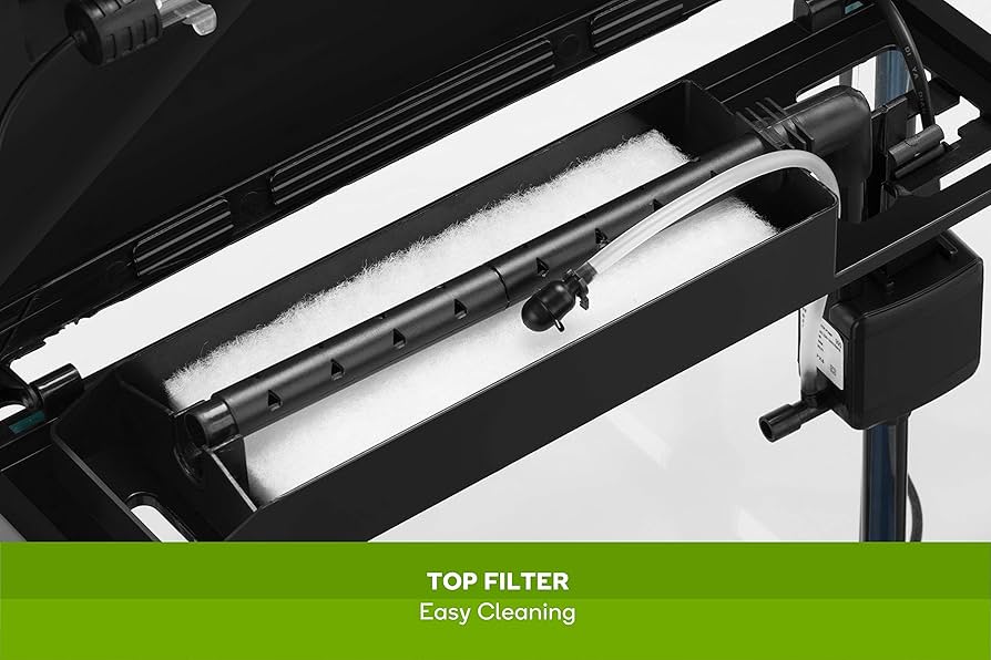 pawever pets curved glass led aquarium fish tank 30l