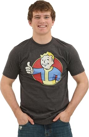 Fallout Vault Boy Mens T-Shirt M Black