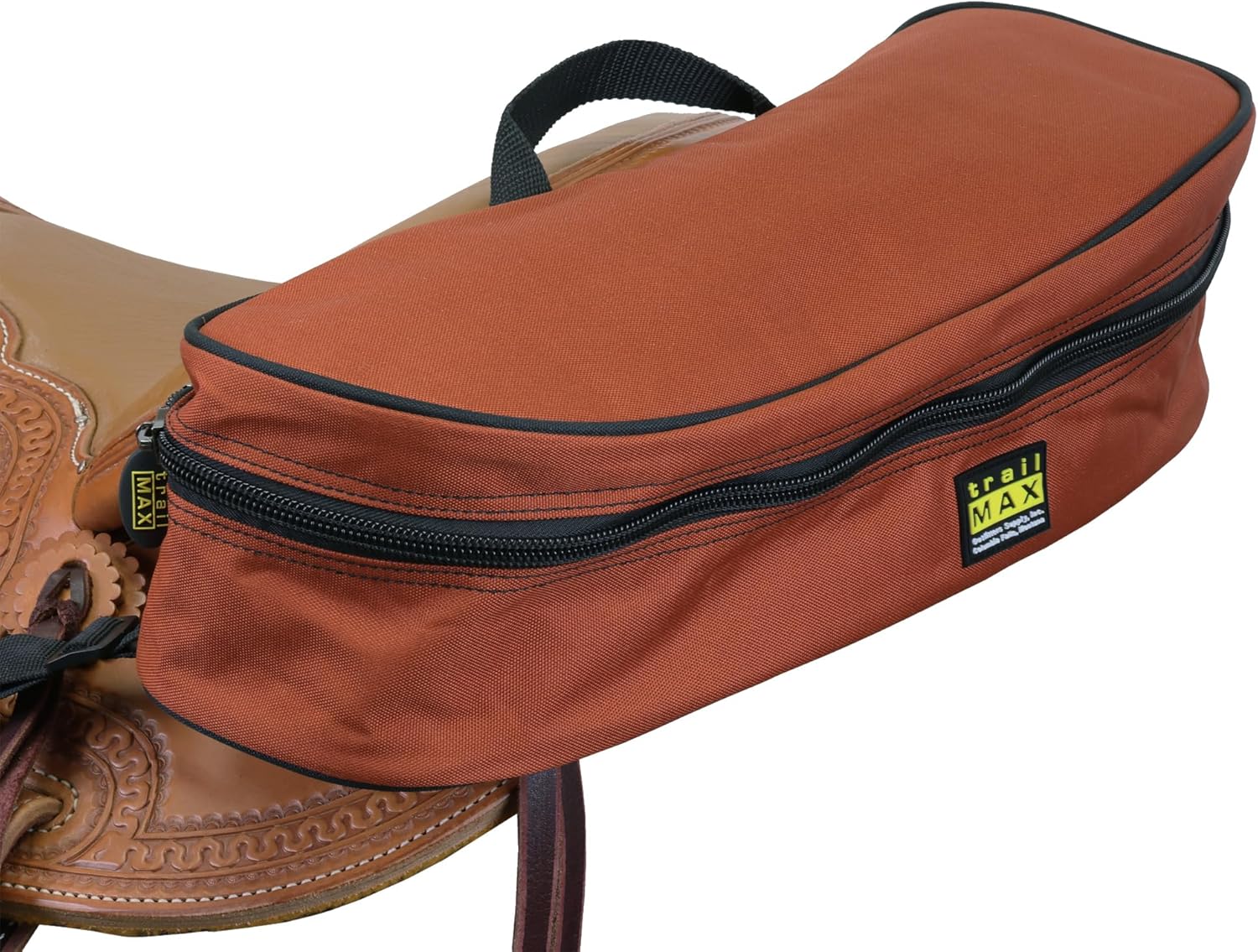TrailMax Horse Saddlebag; Double-Stitched, 600-D Polyester Saddle Bag, Saddle Bag for Trail Riding, Vinyl Lined for Shape and Easy Clean; Saddle Bags for Horses