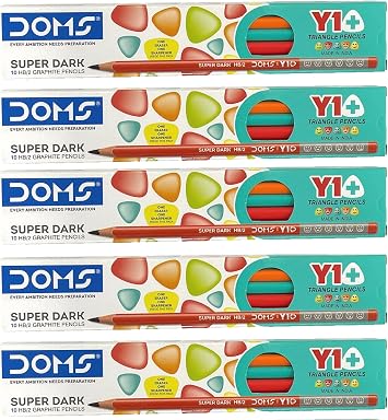 DOMS Y1+ Pencils Pack of 5 50 Pencils