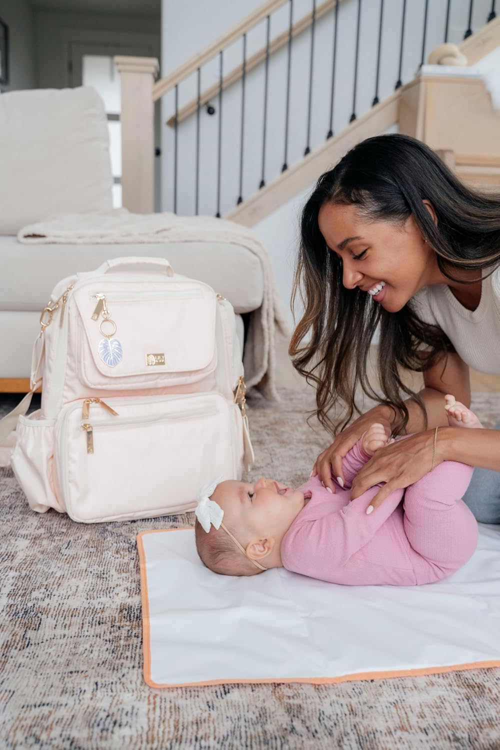 Lily & Sol Koa Diaper Bag Backpack for Travel- Large Capacity Family Travel Backpack, Machine Washable with Cooler Compartment, XL Changing Mat, Wet Bag, Laptop Sleeve & Luggage Sleeve