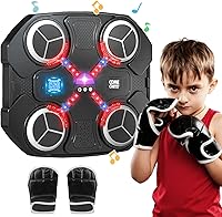 Vista 8 de Music Boxing Machine for Kids, Wall Mounted Bluetooth Smart Punching Pad Kids Boxing Training Workout Equipment with Boxing Glove, Birthday Gifts