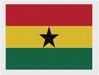Ghana Flag Diamond Drawing Art Kit for Adults DIY Diamond Art Painting Full Drill Round Gem Art for Crafts Wall Decor 12"x16"