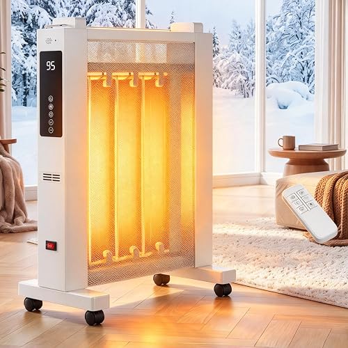 Uthfy 26" 1500W Mica Panel Heater with 3-Side Heating