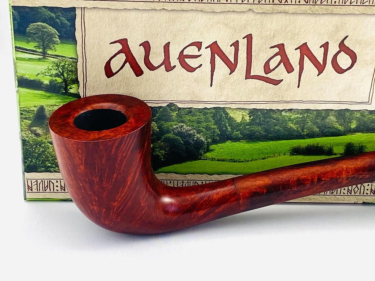 VAUEN Auenland The Shire Berwin Whistle Smoking Pipe - Smooth Brown Polished Premium Pipes Set