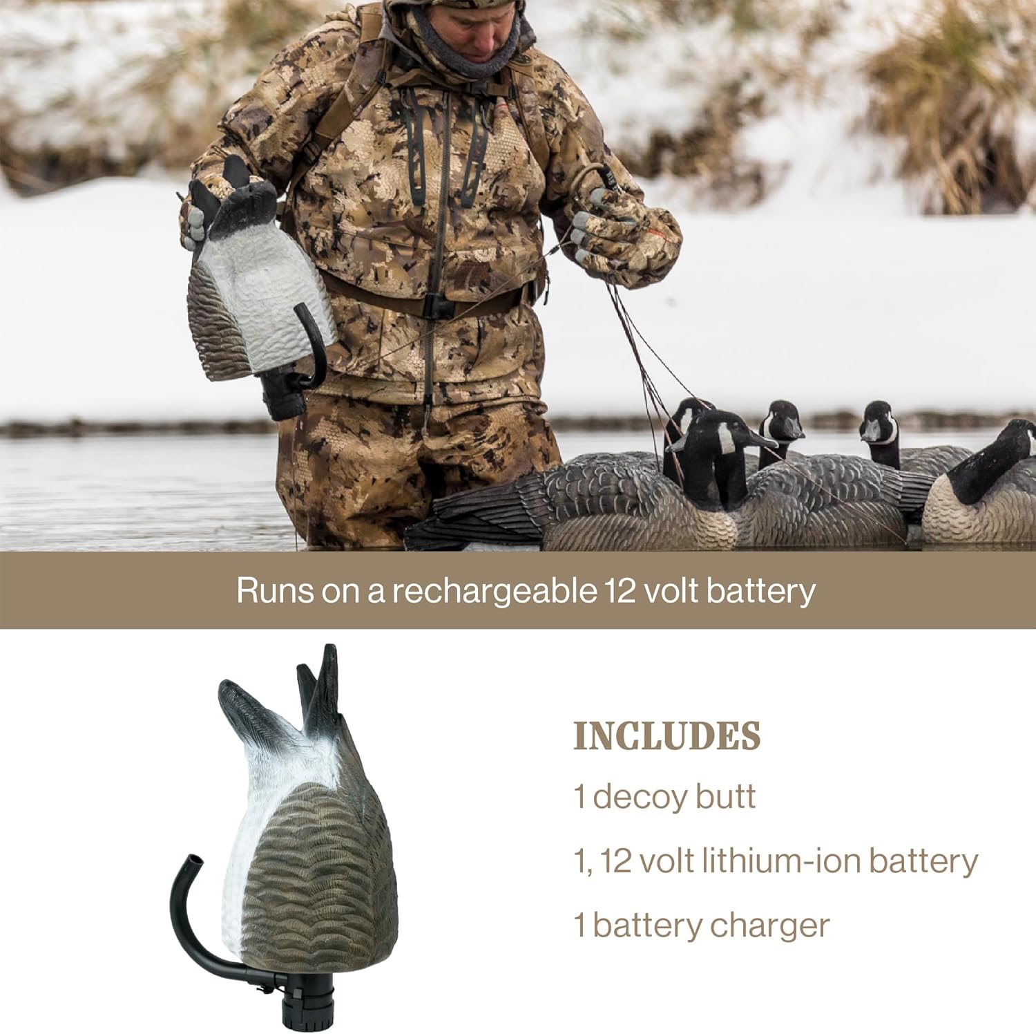 Lucky Duck Water Motion Goose Hunting Decoys, Lucky Agitator HDI - Canada Goose