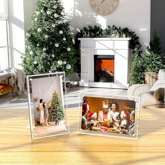 AITEE 5x7 and 4x6 Acrylic Picture Frames 3 Pack Bundle