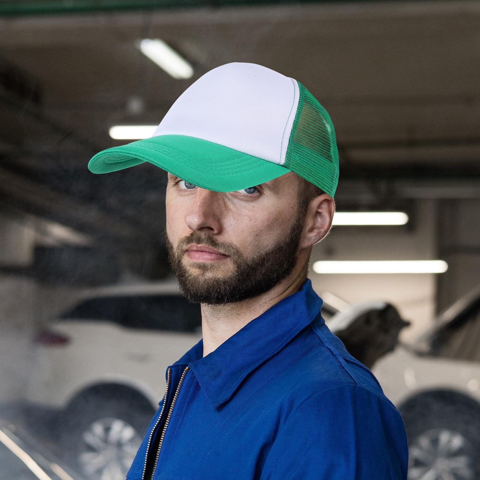 10 Pezzi Berretto da Baseball in Rete per Sublimazione, Cappello Leggero in Poliestere Stampa a Trasferimento Termico, Design Semplice per Picnic e Uso Quotidiano