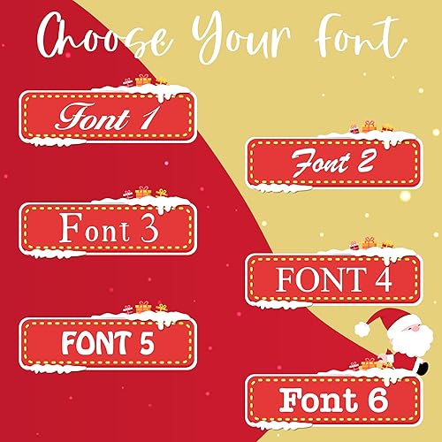 Miniatura 3 de Brd Gifts Medias de Navidad personalizadas con nombre, 7 diseños, 6 fuentes, medias familiares personalizadas de 15 pulgadas para Navidad,