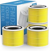 Vista 8 de Core 300 - Filtro de repuesto compatible con Levoit Core 300, Core 300S, Part# Core 300-RF-PA, paquete de 2, amarillo