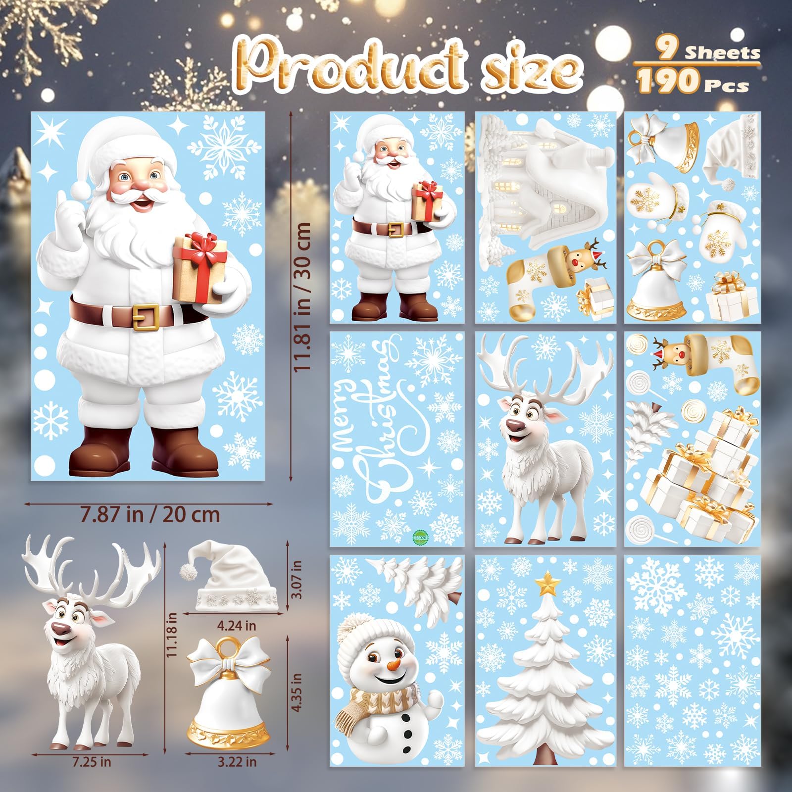 Koxtyzo Stickers Noel Fenetre Réutilisable,9 Feuilles 97 Pièces PVC Autocollant Noel Fe-netre Electrostatique, PVC Grin-ch Stickers Fenetre Noel pour Vitre Porte Deco No-el Fenetre Interieur Koxtyzo Stickers Noel Fenetre Réutilisable,9 Feuilles 97 Pièces PVC Autocollant Noel Fe-netre Electrostatique, PVC Grin-ch Stickers Fenetre Noel pour Vitre Porte Deco No-el Fenetre Interieur