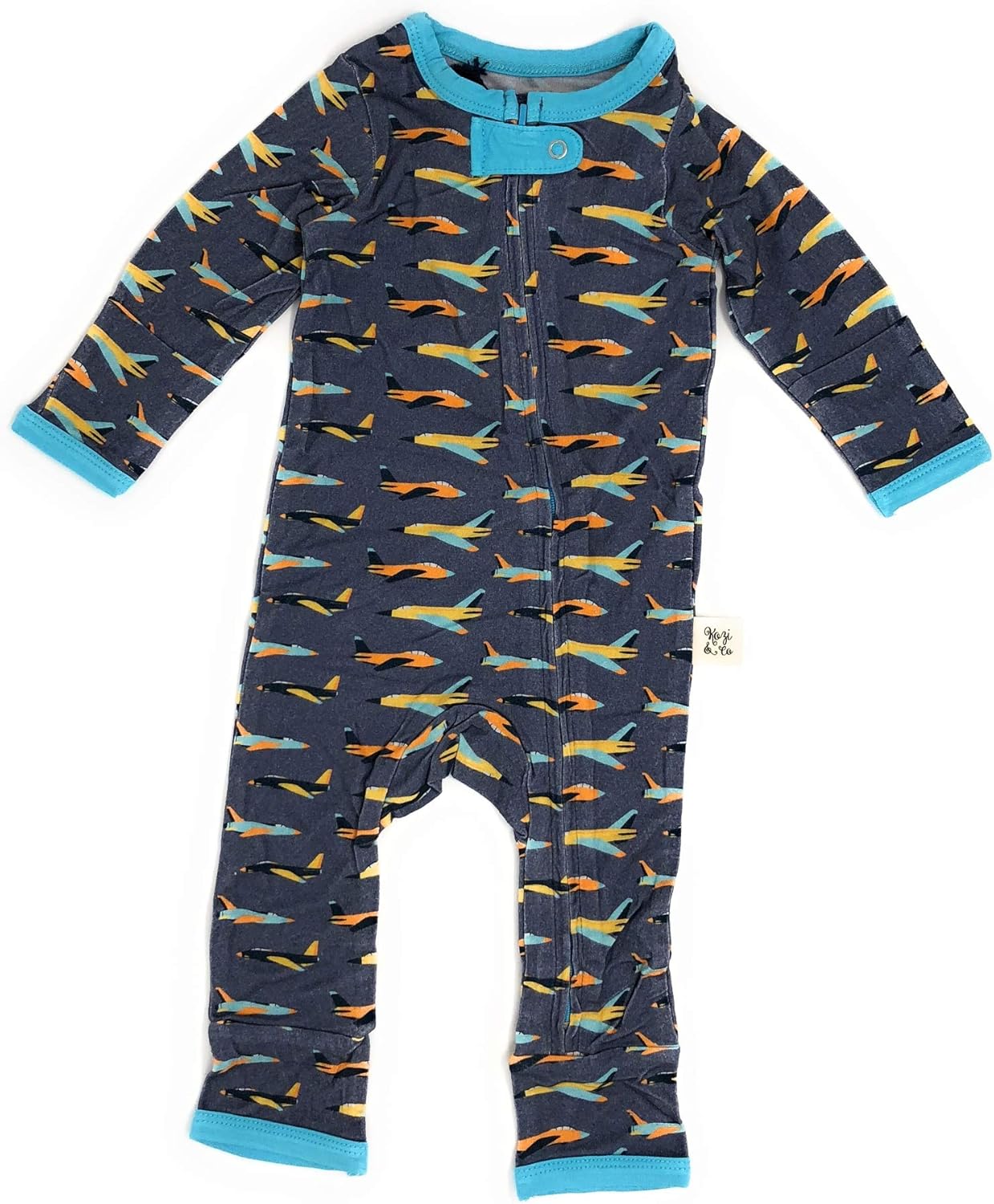 Kozi & Co...... Baby Romper Coverall, Long Sleeve - Bamboo Clothing - Infant Girls and Boys - by