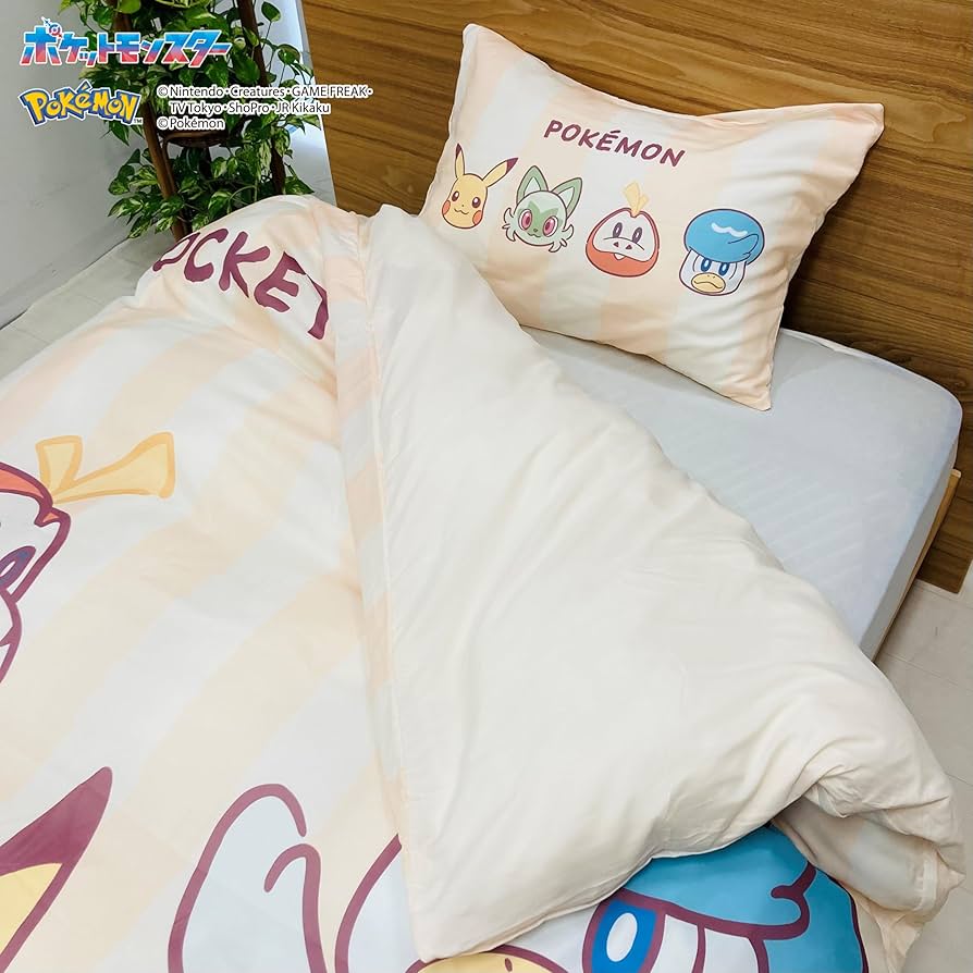 Amazon.co.jp: MORIPiLO ポケモン 布団カバーセット (ピカチュウ パル