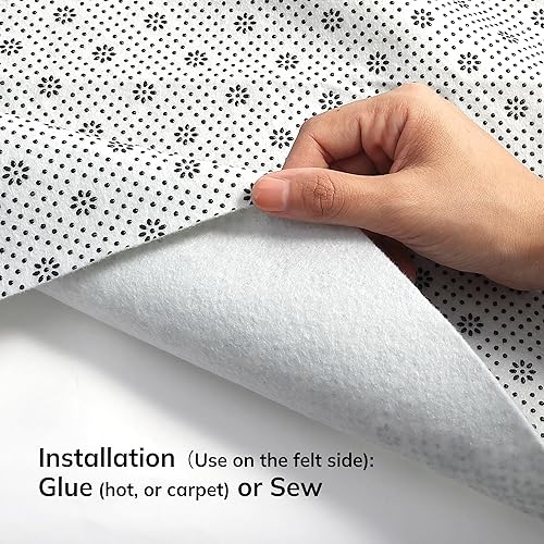 Miniatura 7 de Pllieay Paño de respaldo final antideslizante de 72 x 40 pulgadas tela de vinilo primario con reverso de alfombra antideslizante con patrón de
