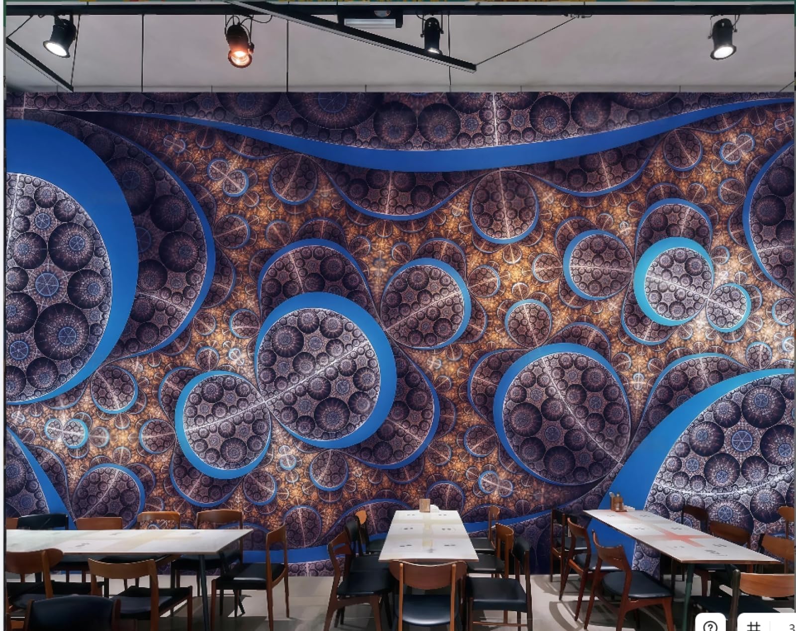 rskjdghshd Wallpaper Retro Pattern Lights Cool Nightclub Theme Hotel Bar Western Restaurant Background Wall Mural Afternoon Tea Coffee Shop Wallpaper,3D,250x175cm