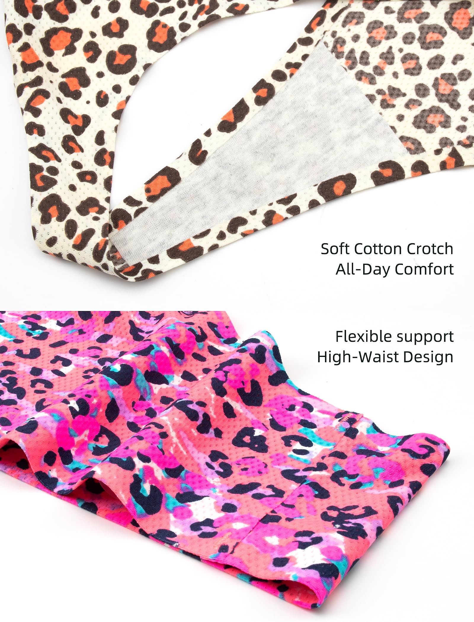 VOENXE Perizoma da Donna Senza Cuciture A Vita Alta,Slip Tange Donna Brasiliana,Invisibili Microfibra Mutande,Biancheria Confezione String Thong,Seamless,Pacco da 5