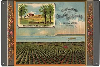 Lantern Press 6x9 Inch Wood Sign, Ready to Hang Wall Decor, San Diego Mission Brand, Chula Vista, California, Citrus Crate Label