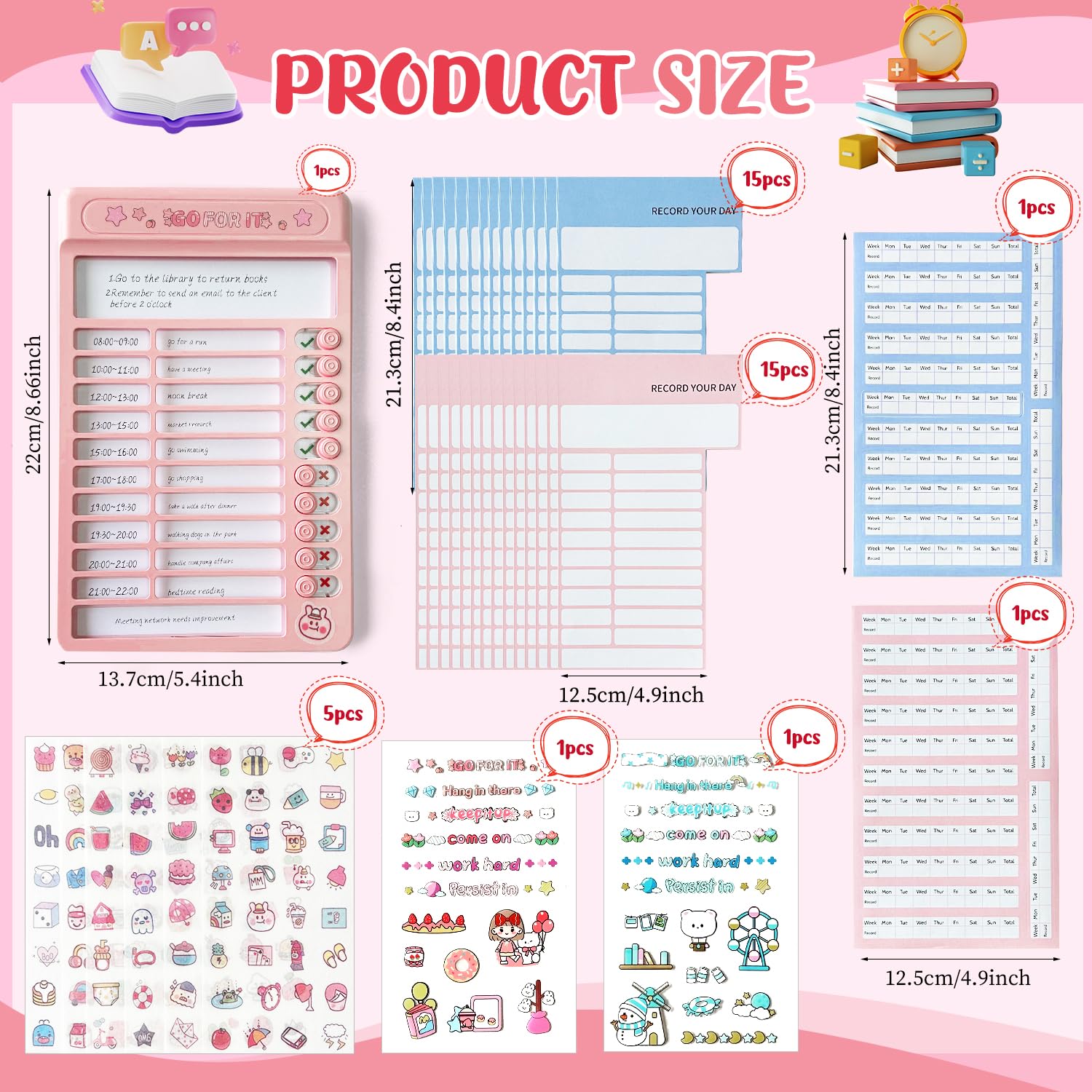 Snapklik.com : LAIAMER 2 Pcs Dry Erase Chore Chart For Kids Teens