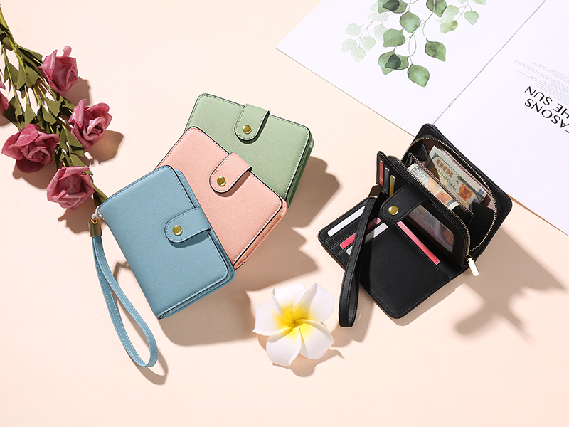 GAEKEAO Portafoglio Donna Piccolo, Portamonete Donna in Pelle con RFID Blocking, Portacarte con Tasche a Zip Portafoglio Donne