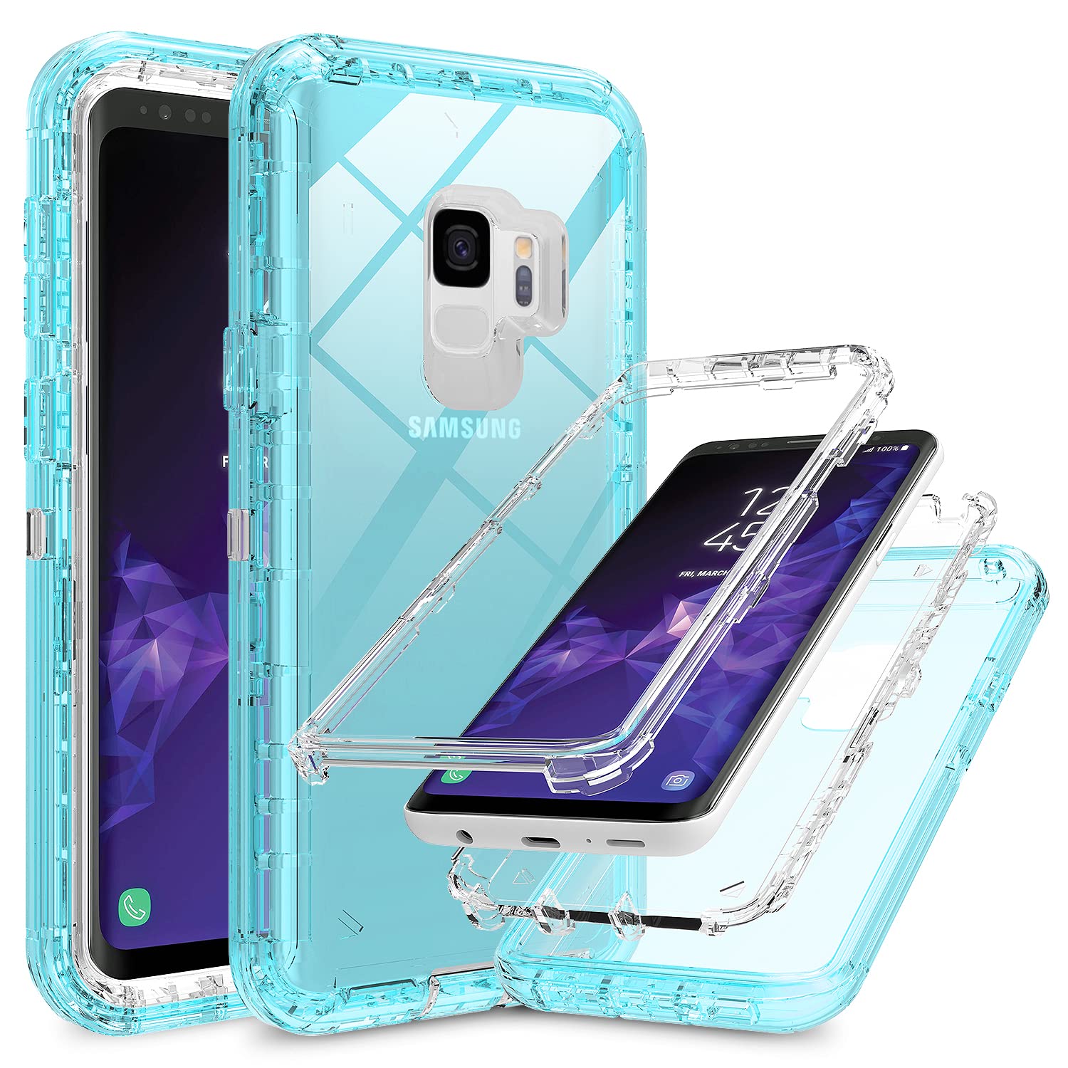 Amazon.co.jp: Galaxy S9ケース、YmhxcY Drop 3層耐久カバー 