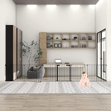Indoor Dog Playpen, Afqxf 29 Inch 6 Panels Foldable Pet Pen for Small Dogs, Indoor/Outdoor Portable Exercise Pen Pet Dog Puppy Fences with Add or Decrease Panels Directly