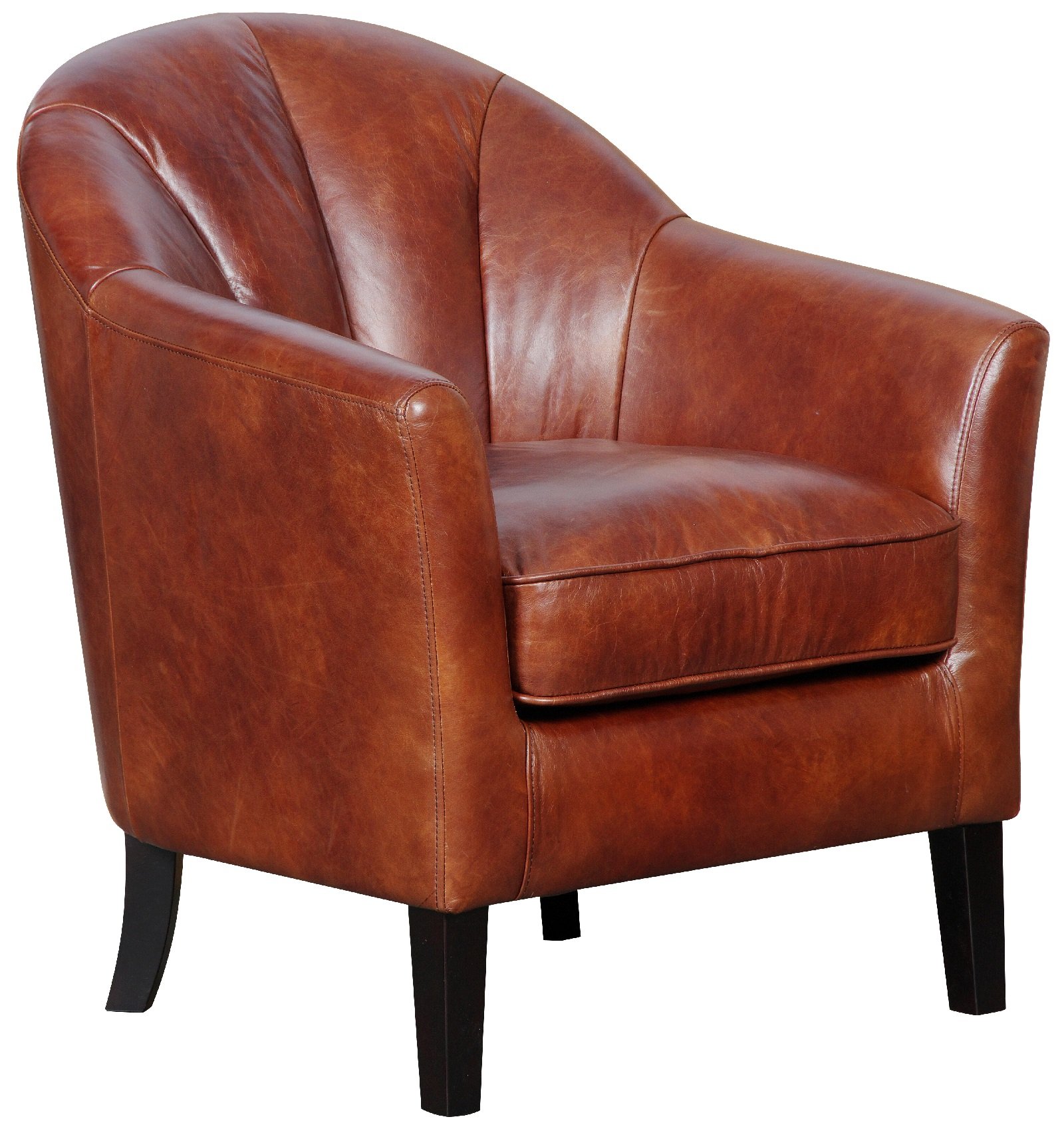 The Park Lane 100 Genuine Leather Accent Tub Chair In Desertcart