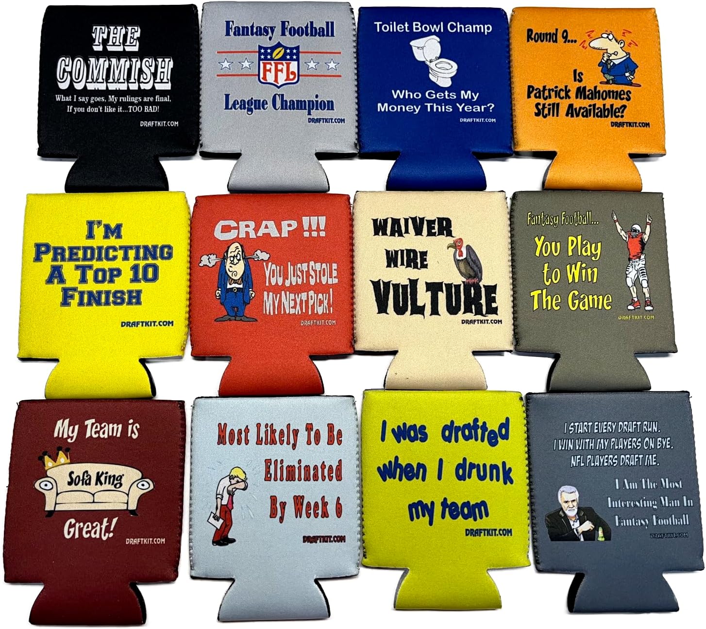 Fantasy Football Draft Can Cooler Set