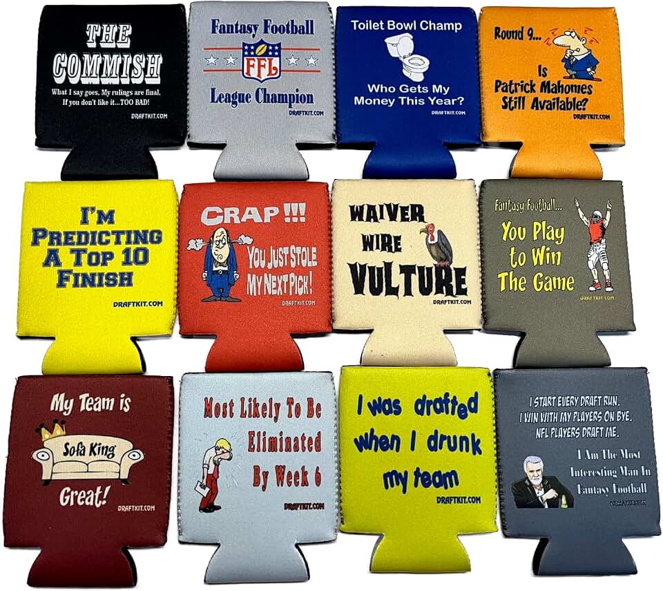 Fantasy Football Draft Can Cooler Set