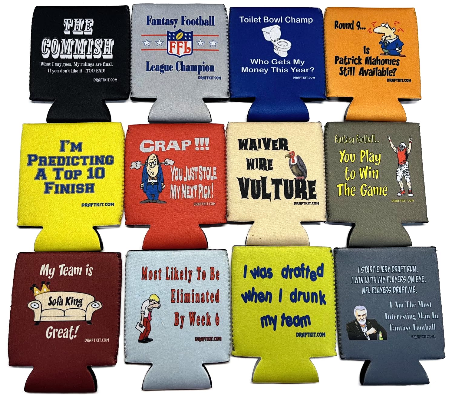 Fantasy Football Draft Can Cooler Set