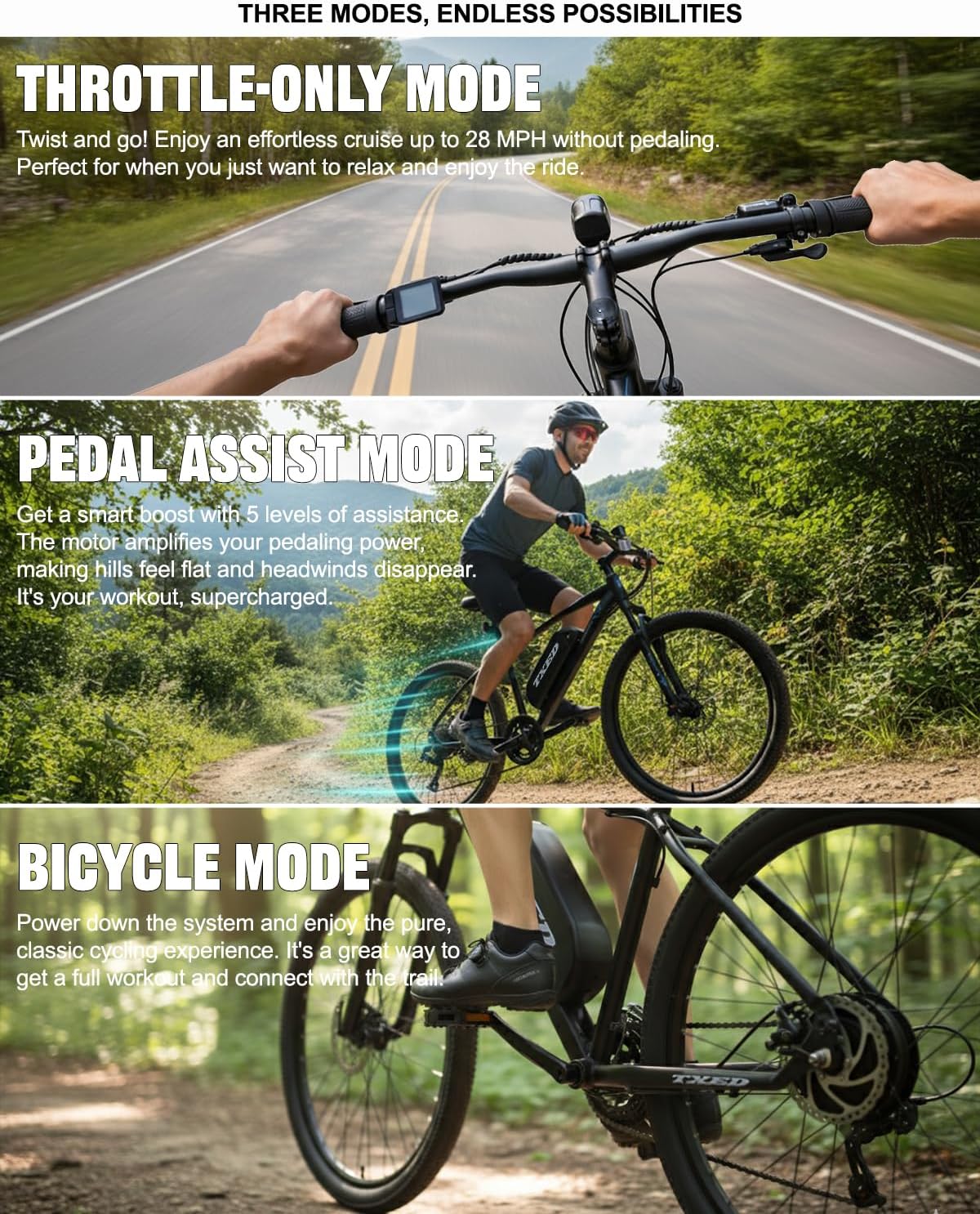 Moped Style Electric Bike for Adults, 1500W Peak Motor, 20" x 4.0" Fat Tire Ebike, 48V 13Ah Removable Battery, Up to 40 Miles Range, 28 MPH Max Speed, Shimano 7-Speed