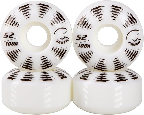 Cal 7 Catch-22 Ruedas de patineta, 2.047 in y 100 A, diseño en blanco y negro, ideal para truco, calle y más