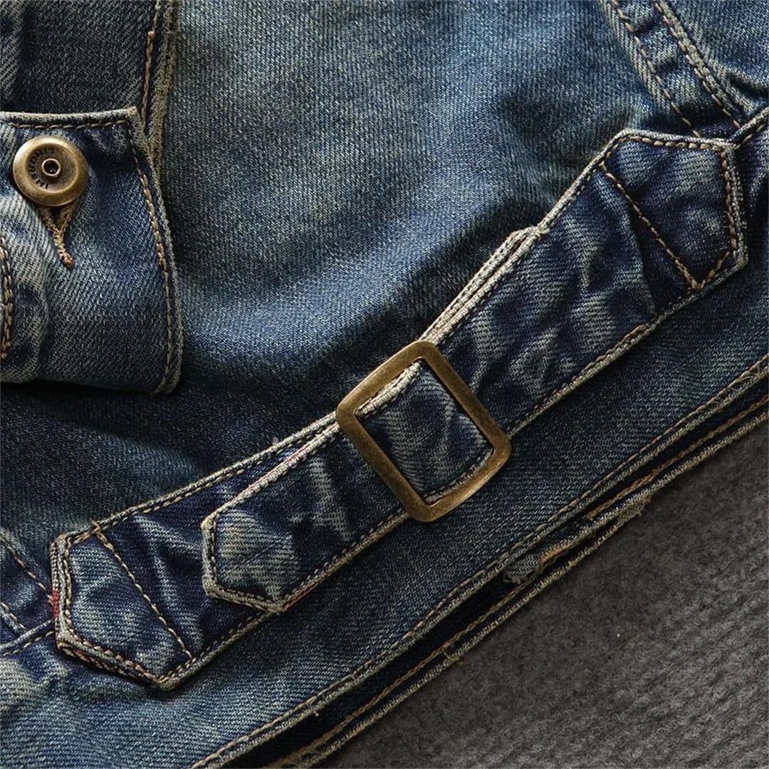 Męska wiosenna i jesienna klasyczna modna kurtka dżinsowa z nadrukiem w stylu vintage luźny wygodny płaszcz