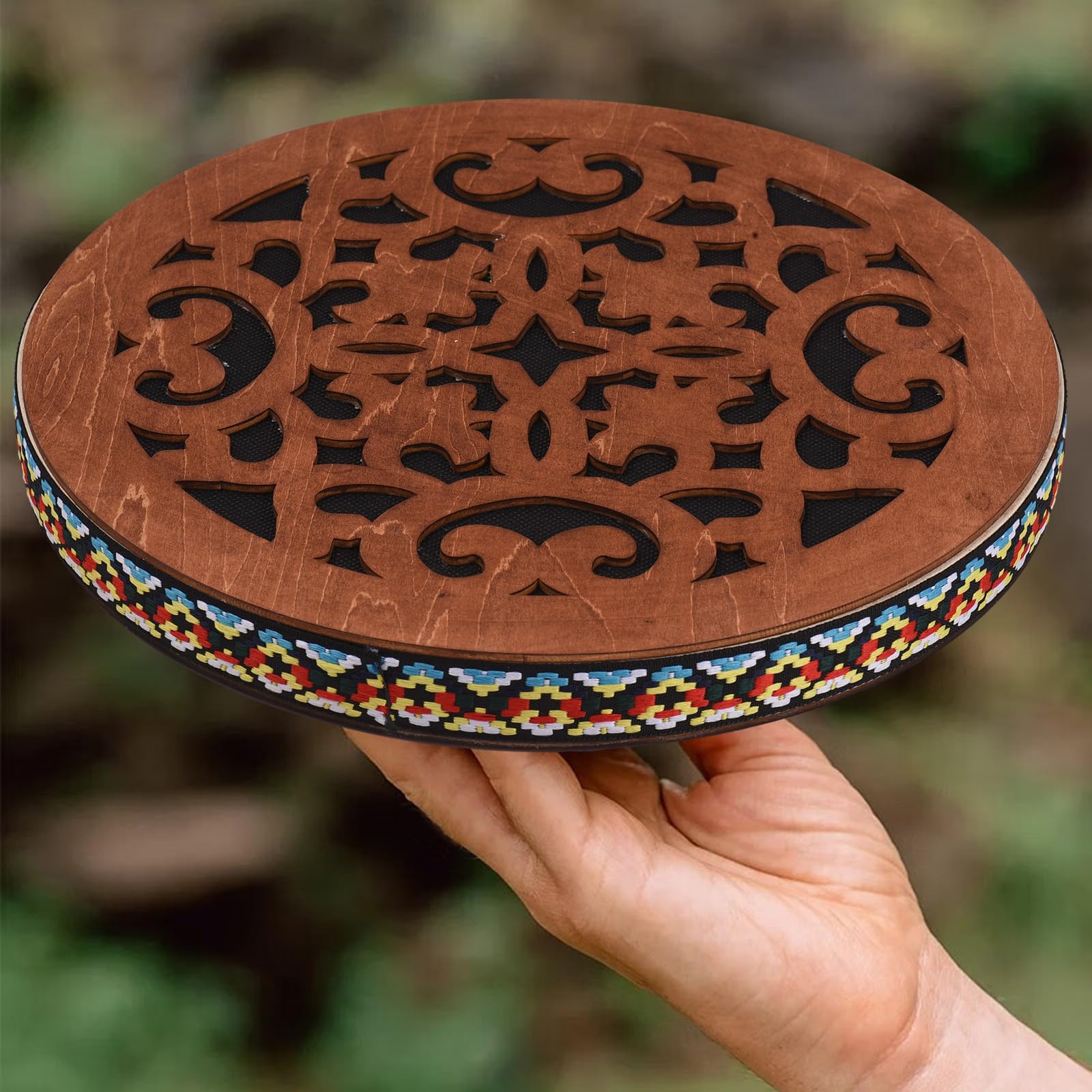 Ocean Drum Etnico Percussione Strumento Onomatopeico Musica Portatile Mano Terapia Del Suono Rilassante Acqua Betulla Legno per Accompagnamento Prestazioni
