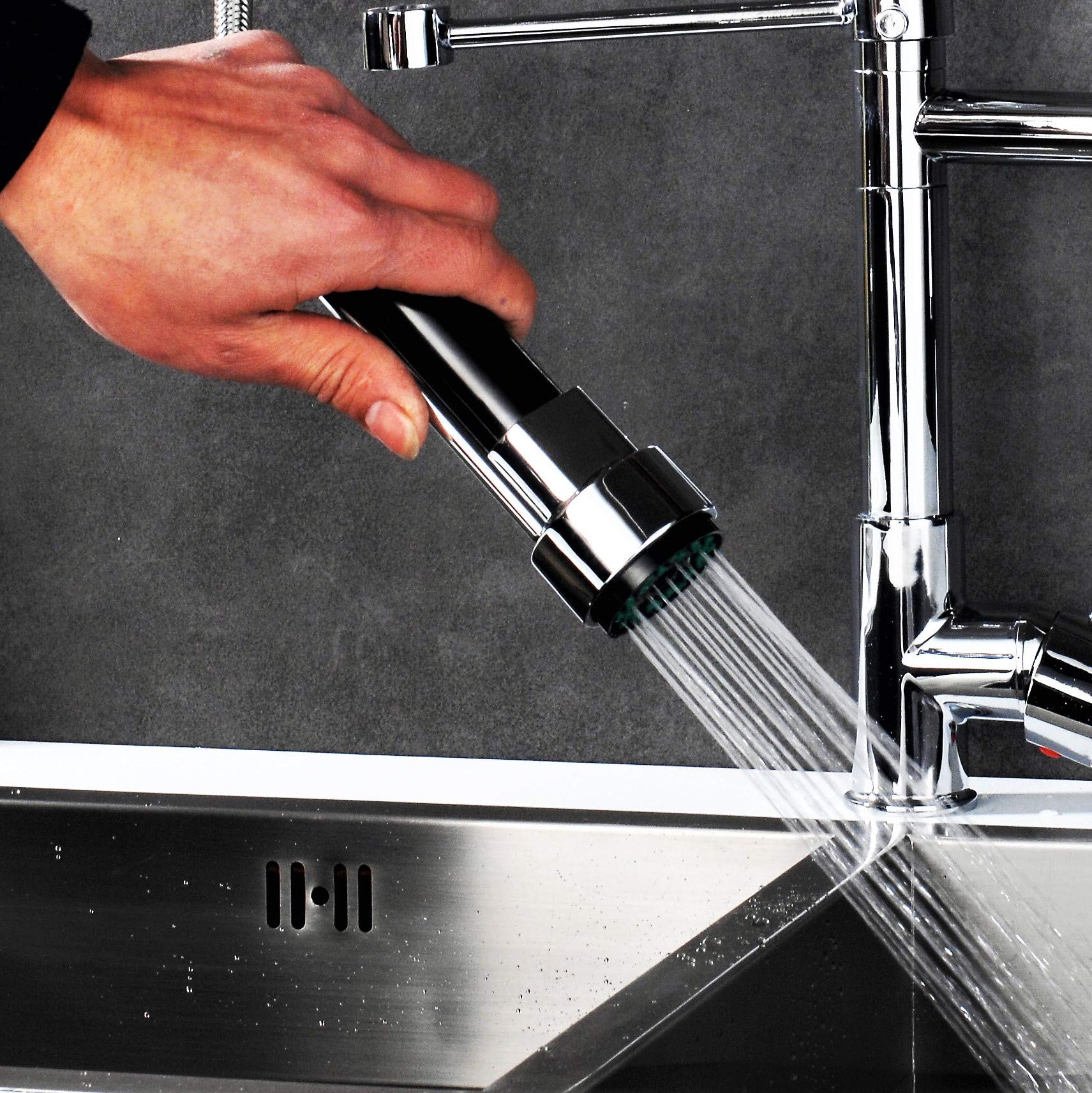 Gastro profesional – Grifo cocina grifo mezclador grifo ducha resorte
