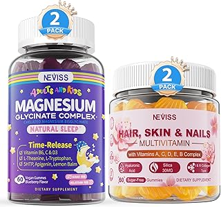NEVISS Magnesium Glycinate, Multivitamin Collagen Peptides for Women Gummies