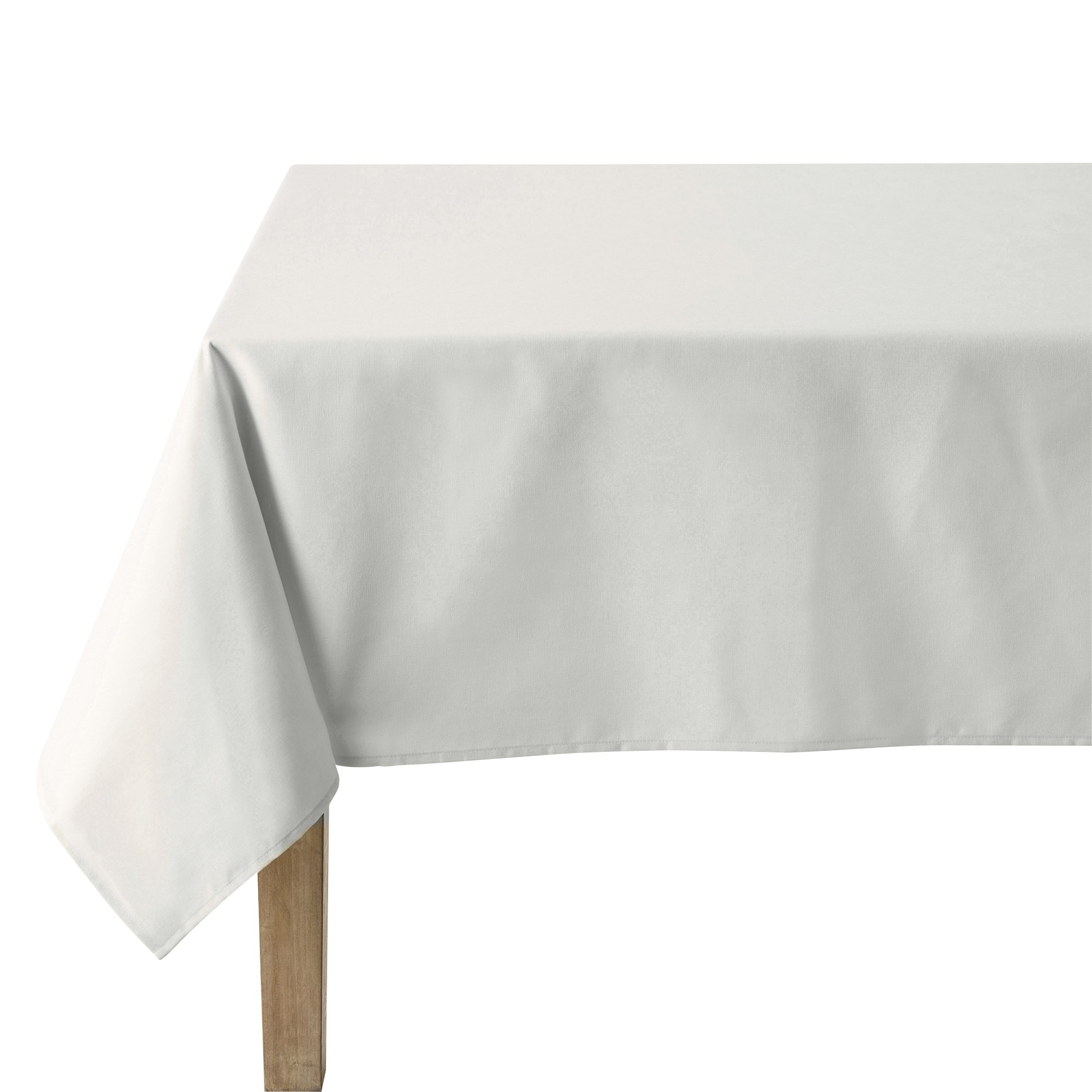 Coucke 3152192033681 Uni Tischdecke, rechteckig, Baumwolle, Weiß, Baumwolle, weiß, 180 x 300 x 0,03 cm