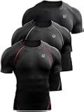 Men's 3 or 4 Pack Workout Athletic Compression Shirts