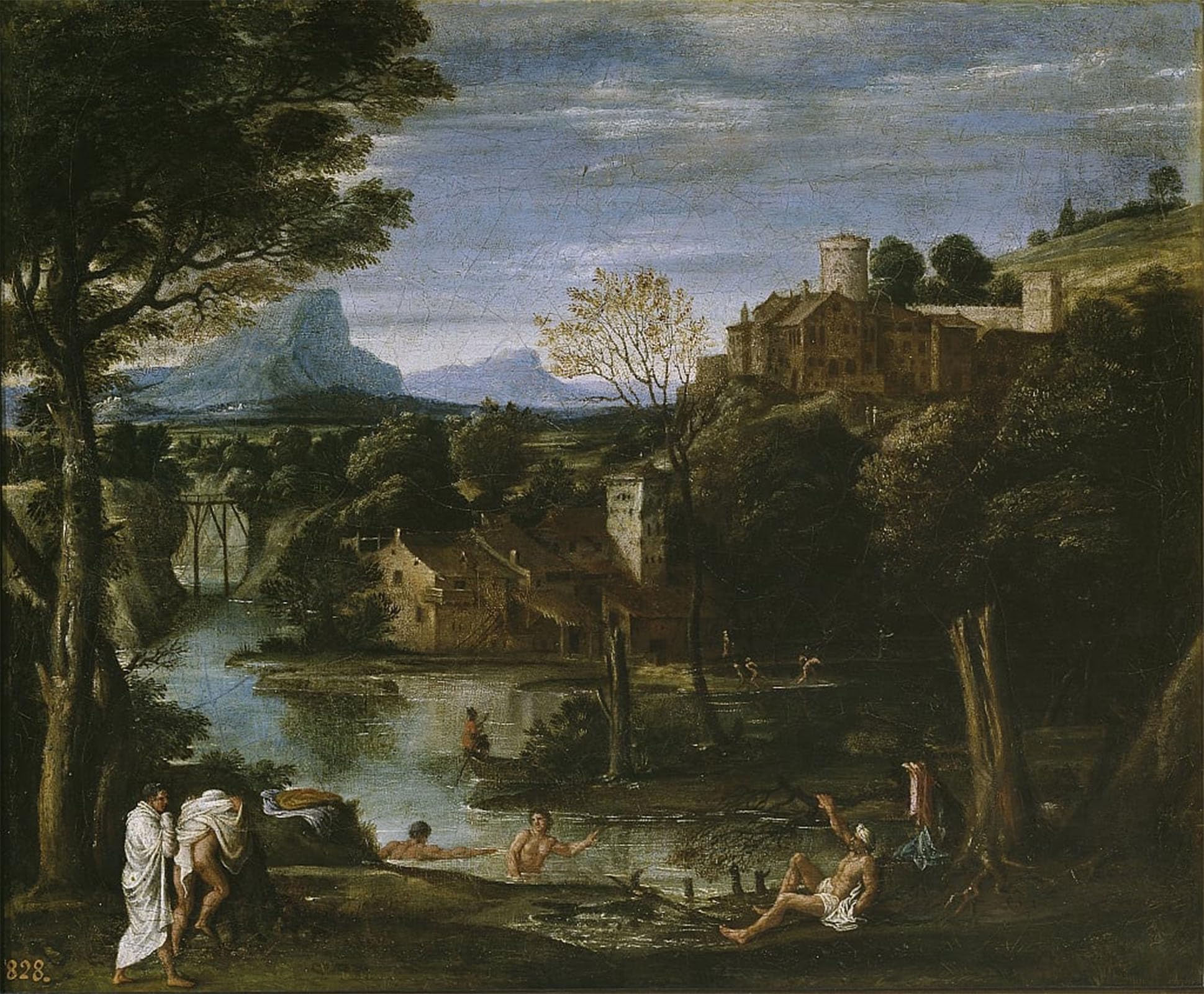 Tableaux Graffiti Art Mural d'Annibale Carracci poster paysage 60x90cm