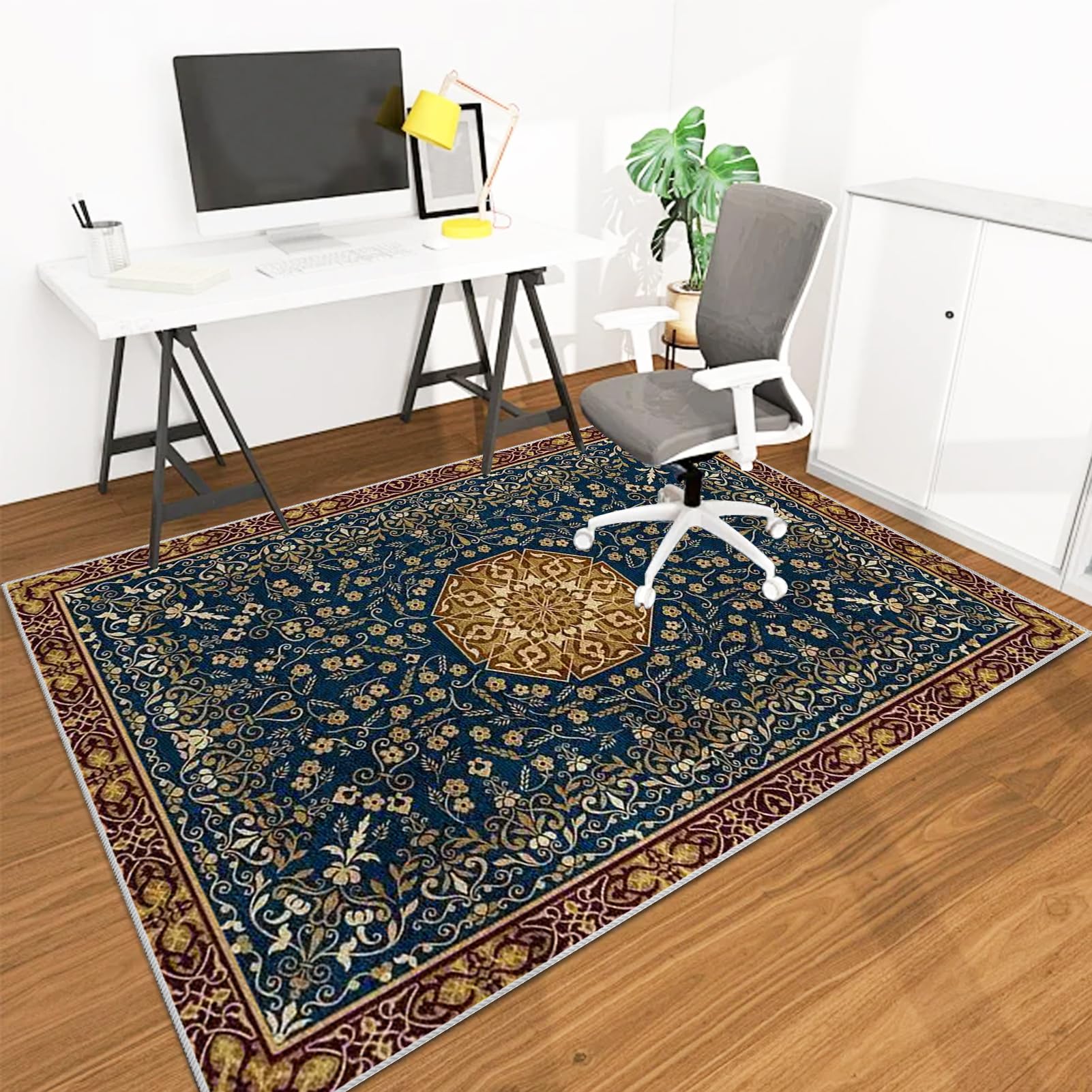 Heavy Duty Desk Chair Mats for Carpet, Office Chair Mat for Hardwood Floor, Office Chair Floor Protector Mat for Rolling Chair, Computer Chair Mat for Home Office Rug Hard Floor Mat 180 x 200 cm