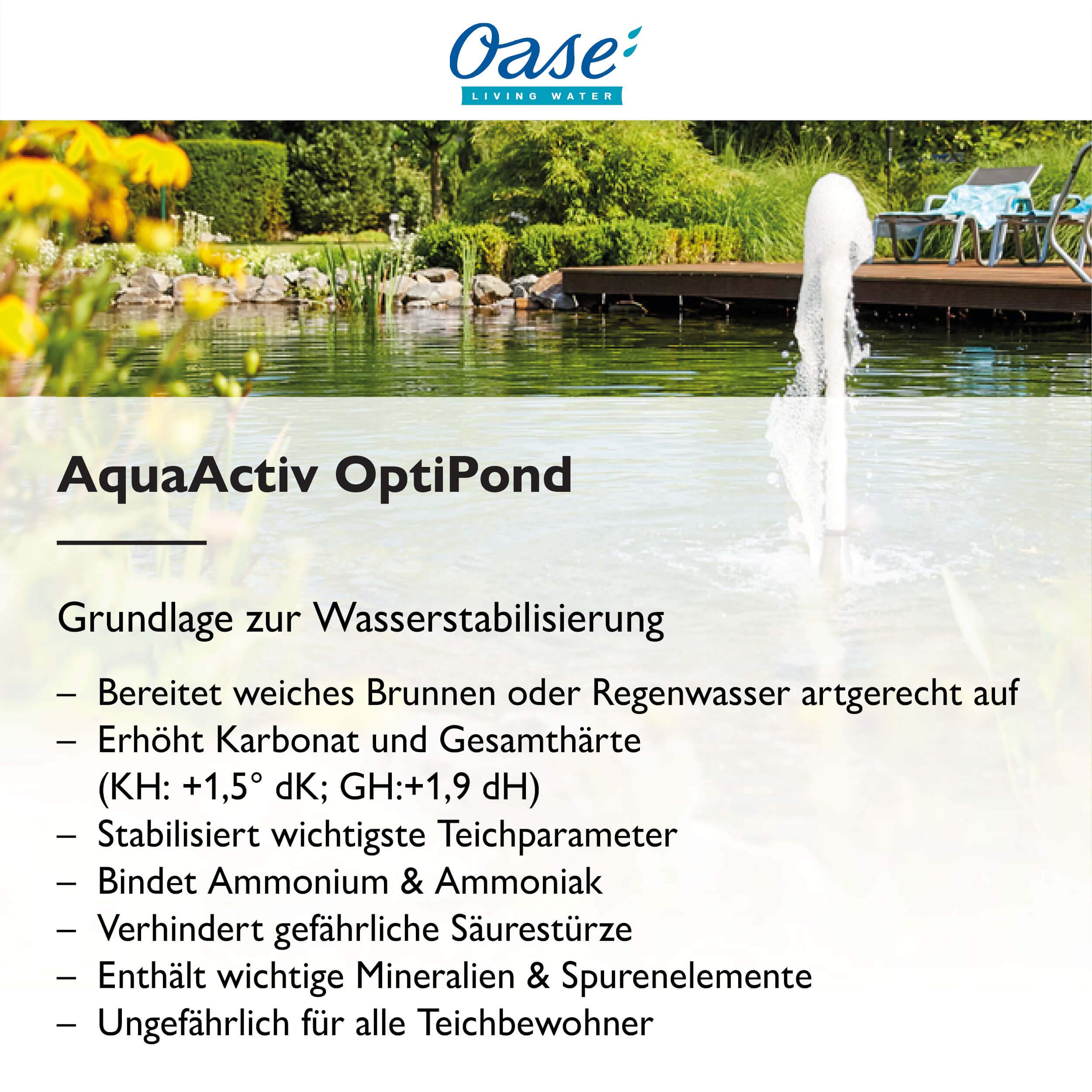 Oase 50557 AquaActiv OptiPond pour Bassin 500 ML