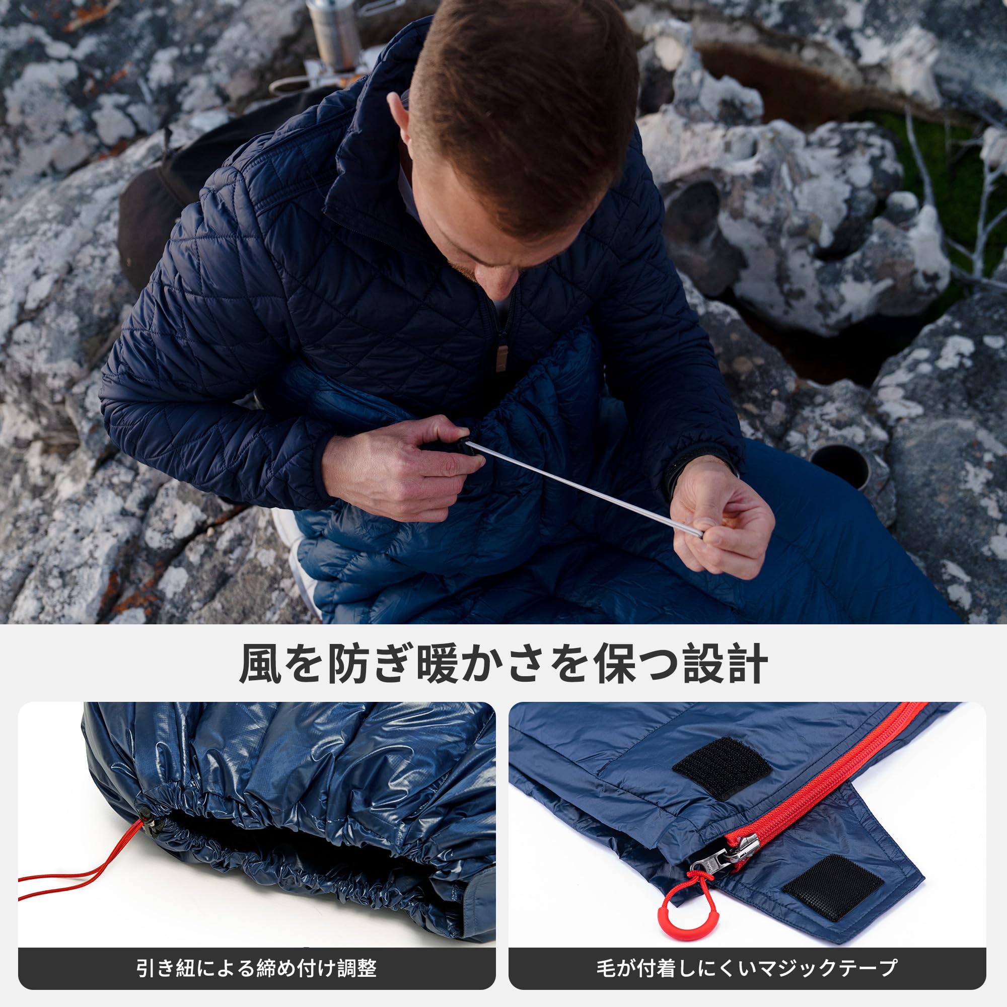 Naturehike CW 280 ダウンシュラフ　ネイビー　封筒型 Amazon.co.jp: Naturehike 寝袋 ダウン 封筒型 シュラフ 超軽量 快適