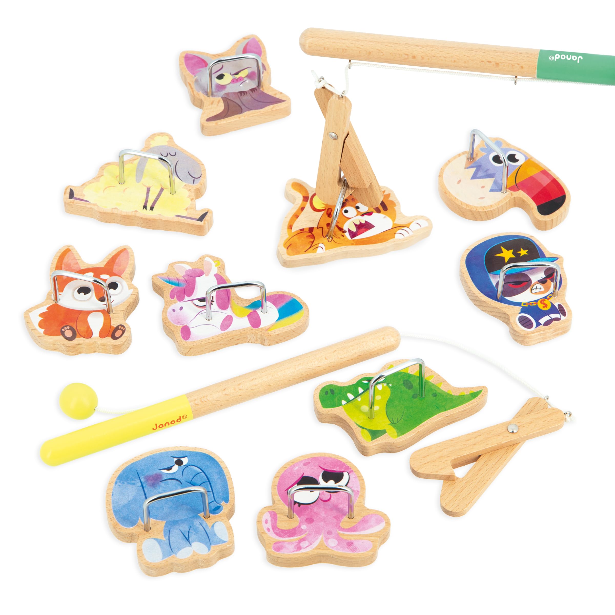 Janod, Applepop Claw Game, Children’s Game of Skill, 2 Claws + 10 Animals + 1 Bag, Develops Dexterity & Concentration - Image 3