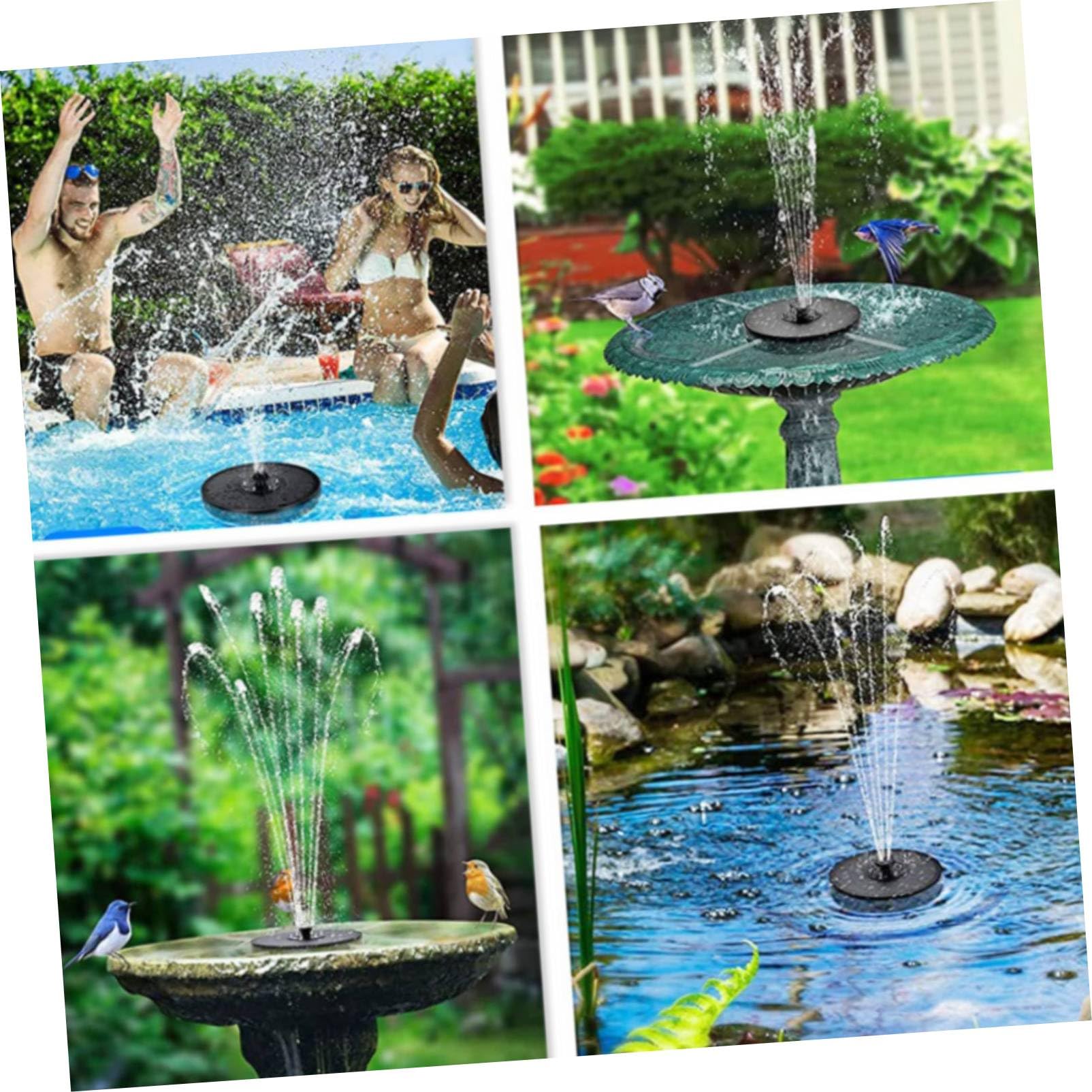 Toyvian Solarbrunnen Komplettset Mit Led-Beleuchtung Für Garten Teich Oder Pool Schwimmbrunnen Mit Solar-wasserpumpe Für Wasserkreislauf Und Sauerstoffanreicherung Outdoor Gartendekoration