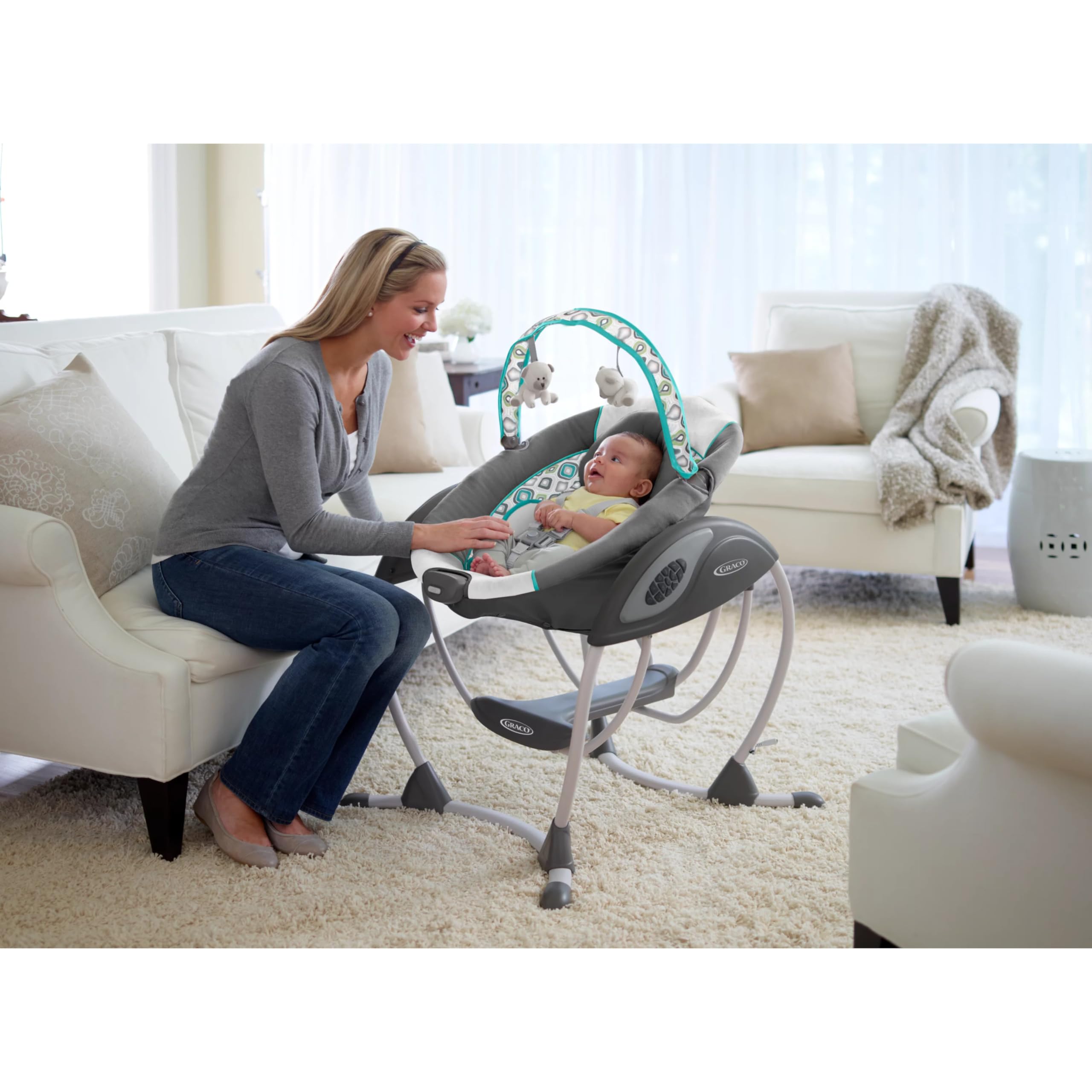 美品　GRACO 電動バウンサー ベビースイング グライダー LX　希少 Amazon.com : Graco Glider LX Baby Swing : Baby