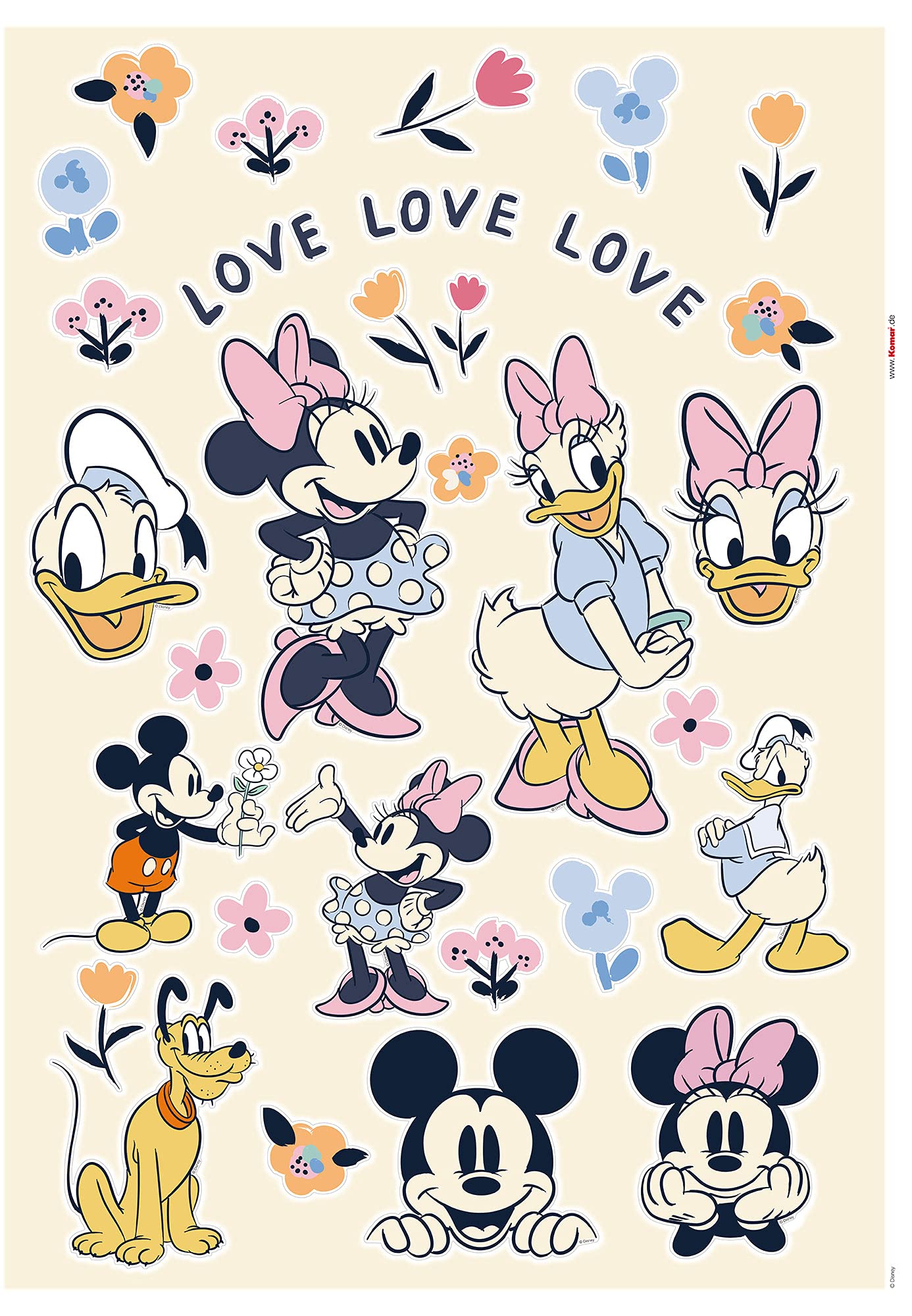Minnie Mouse Wall STICKERS set Furniture decals Disney Daisy 50x70 cm girl room