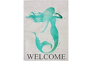 Watercolor Mermaid Garden Flag